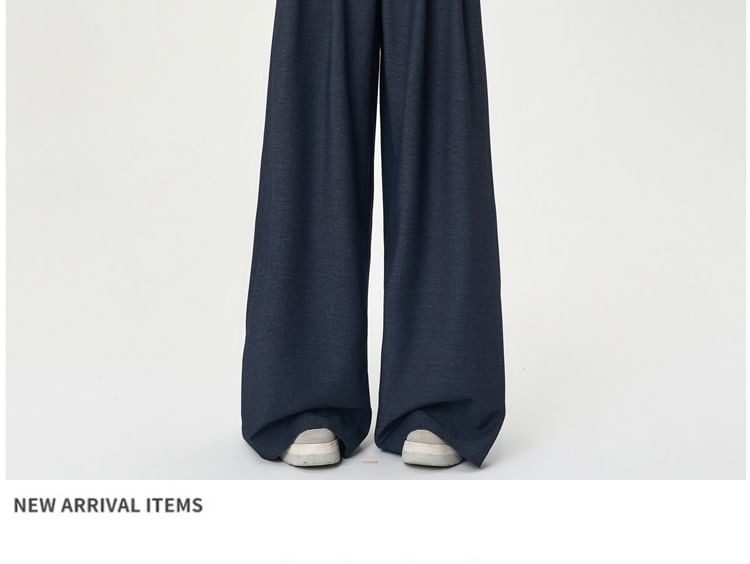 Wide Plain Dress High Rise Leg Pants