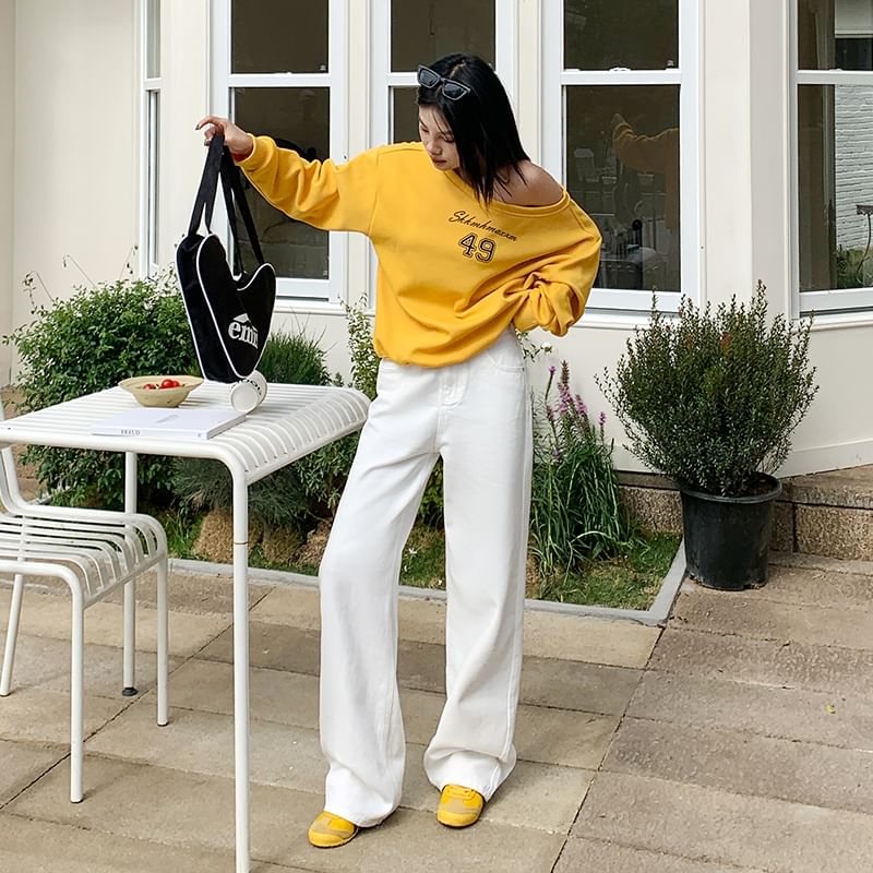 High Plain Washed Wide Suit Designs) Rise Pants Leg (Various