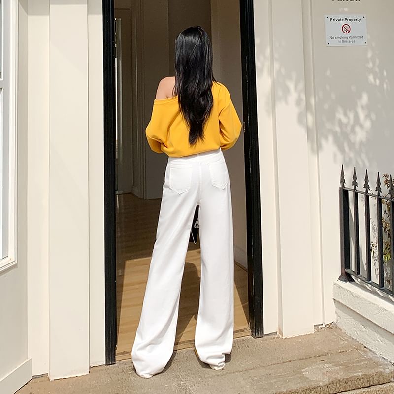 High Plain Washed Wide Suit Designs) Rise Pants Leg (Various