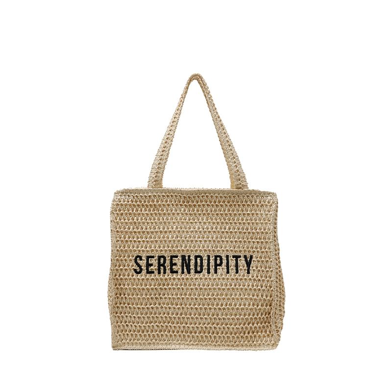 Bag Tote Woven Lettering