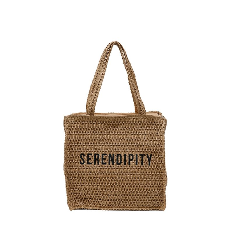 Bag Tote Woven Lettering