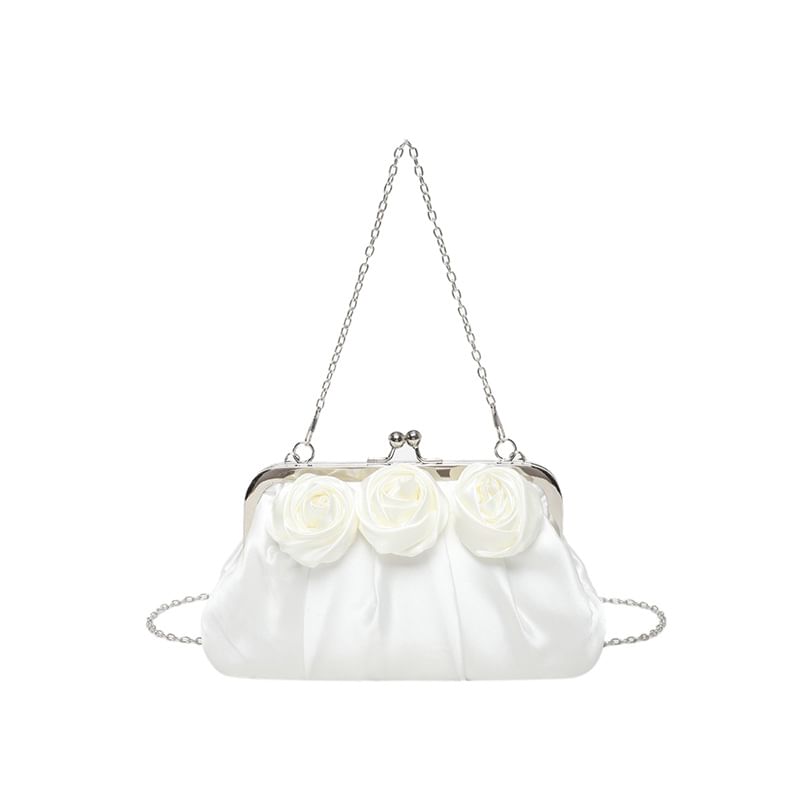 Bag Floral Plain Shirred Shoulder