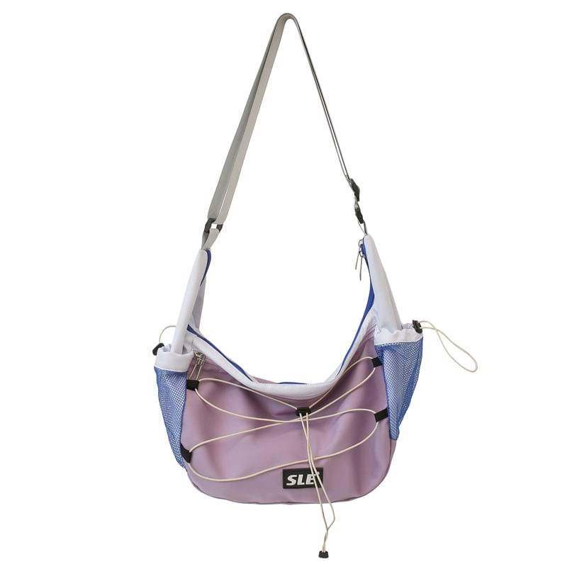 Crossbody Logo Drawstring Bag Lettering