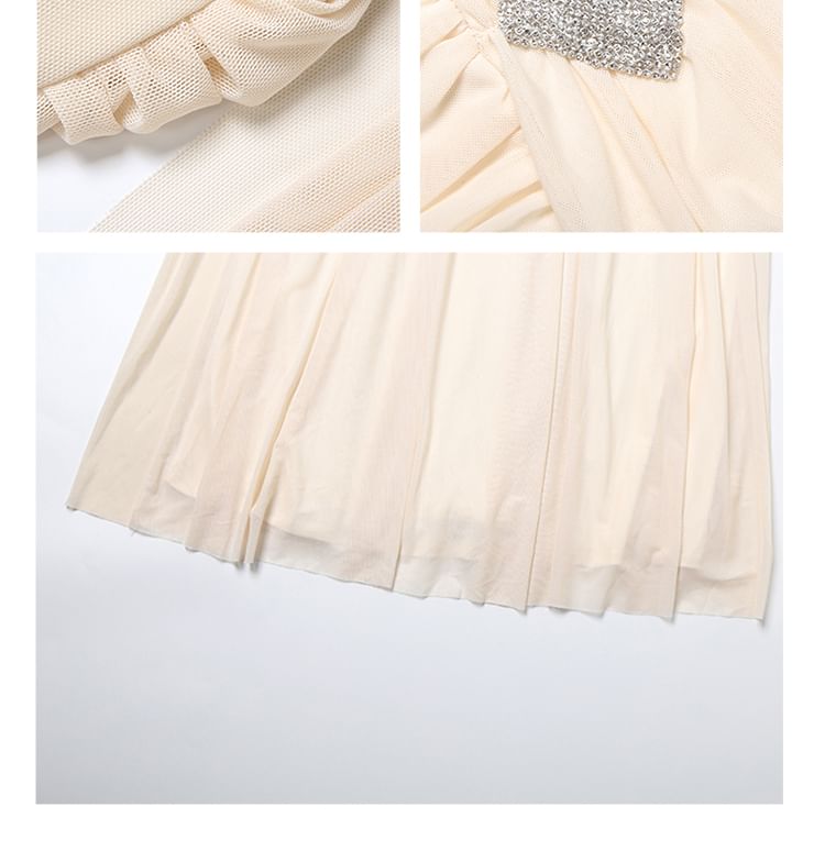 Rhinestone Halter Sheath Maxi Dress