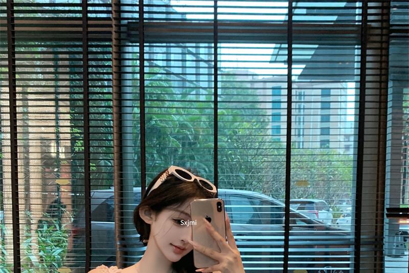 / Waist Maxi Frill High Plain Trim Skirt Top Fishtail Sleeveless