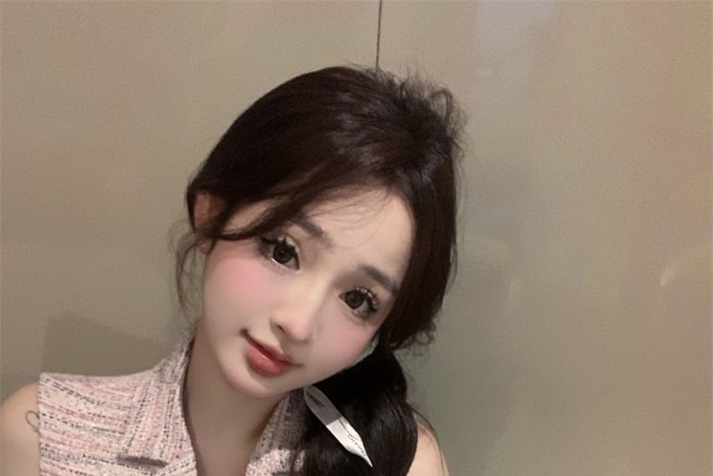 Sleeveless Crop Collared Lapel Vest