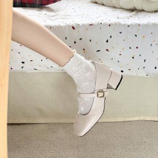 Shoes Heel Jane Mary Chunky