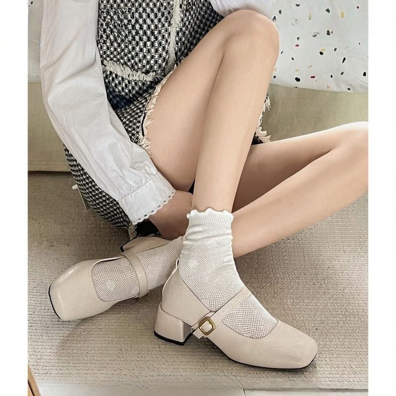 Shoes Heel Jane Mary Chunky