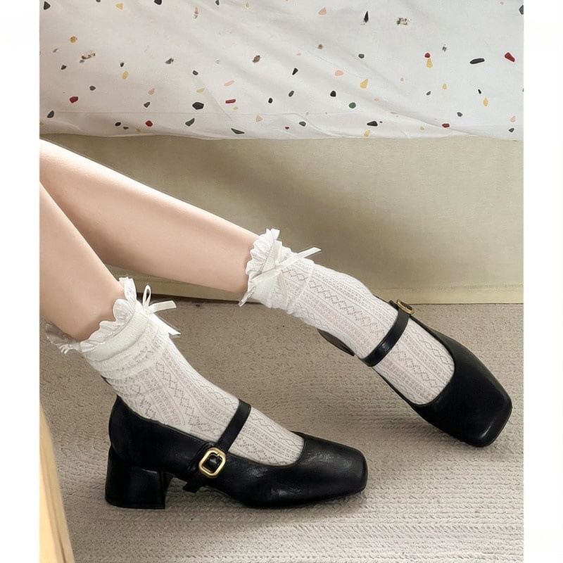 Shoes Heel Jane Mary Chunky