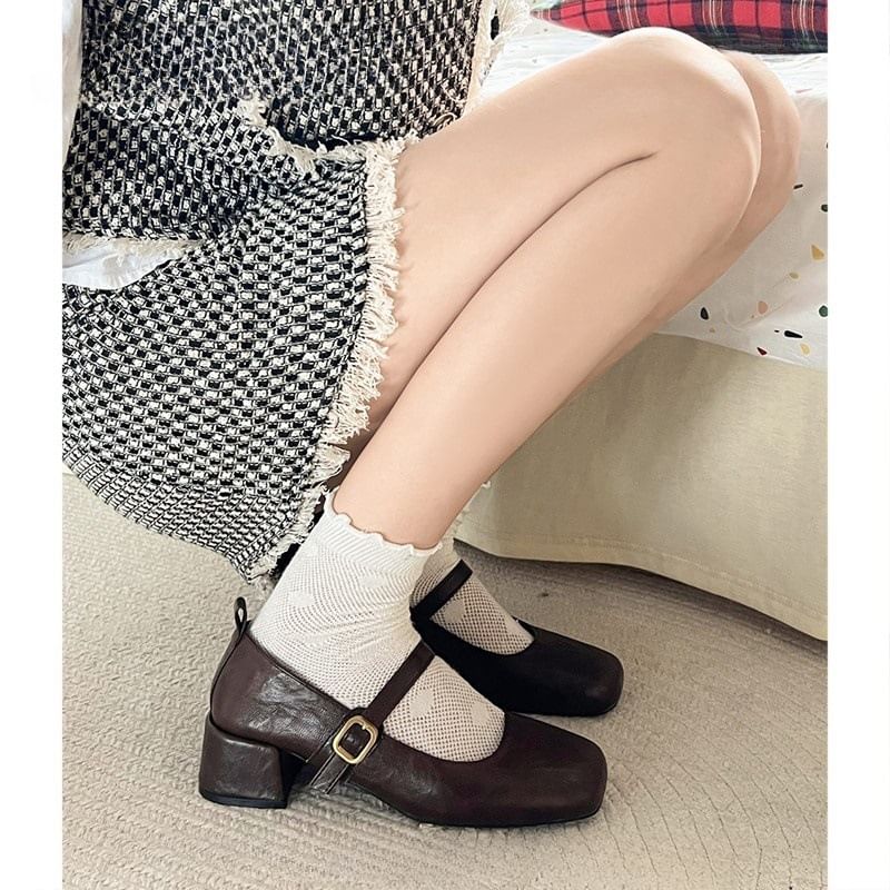 Shoes Heel Jane Mary Chunky