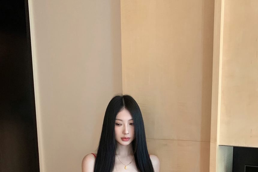 Top Pants Lettering Drawstring Print Camisole Wide Trim Crop / Contrast Waist Leg