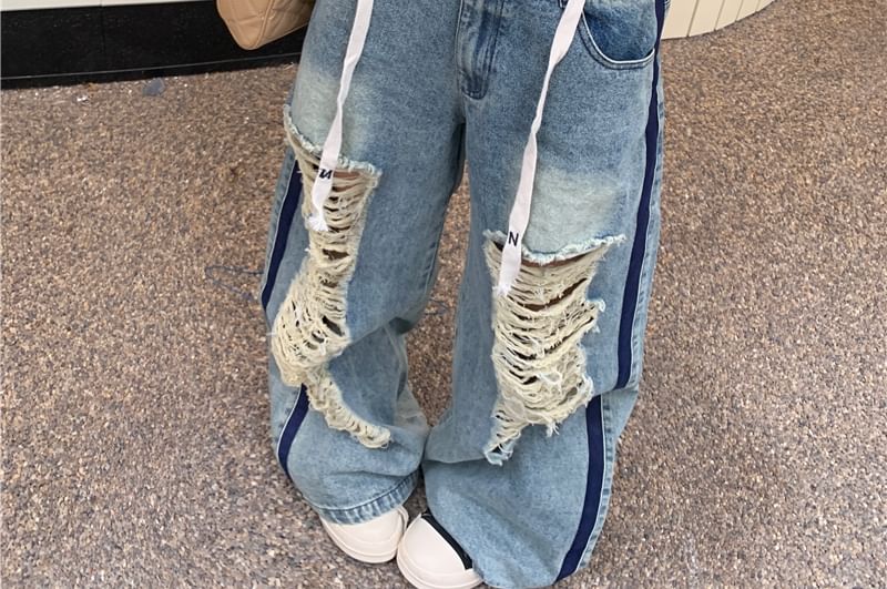 Drawstring Pullover Contrast Waist Off-Shoulder / Trim Plain