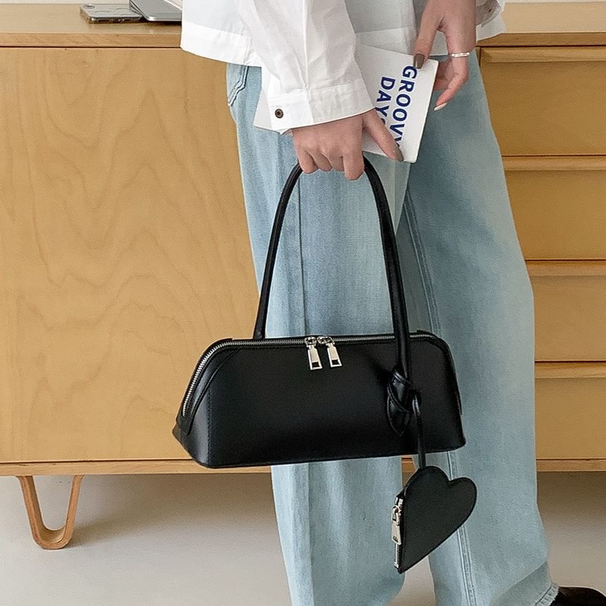 Shoulder Heart Leather Faux Bag Purse + Set: Coin