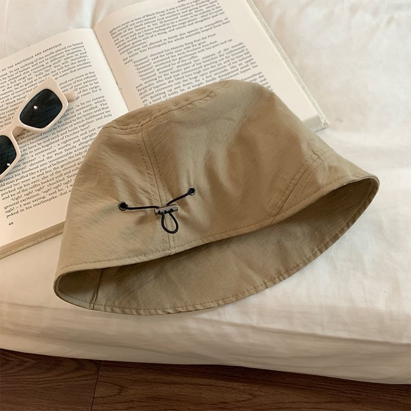 Cloche Drawstring Plain Hat