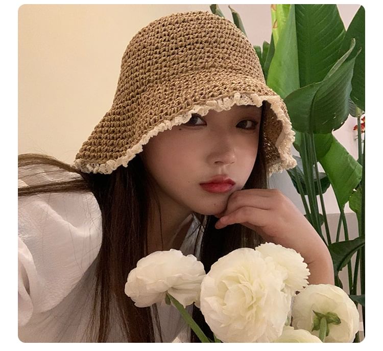 Straw Sun Lace Hat Trim