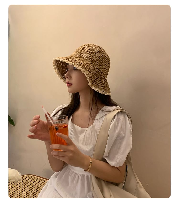 Straw Sun Lace Hat Trim