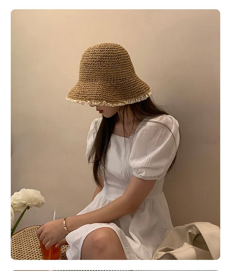 Straw Sun Lace Hat Trim