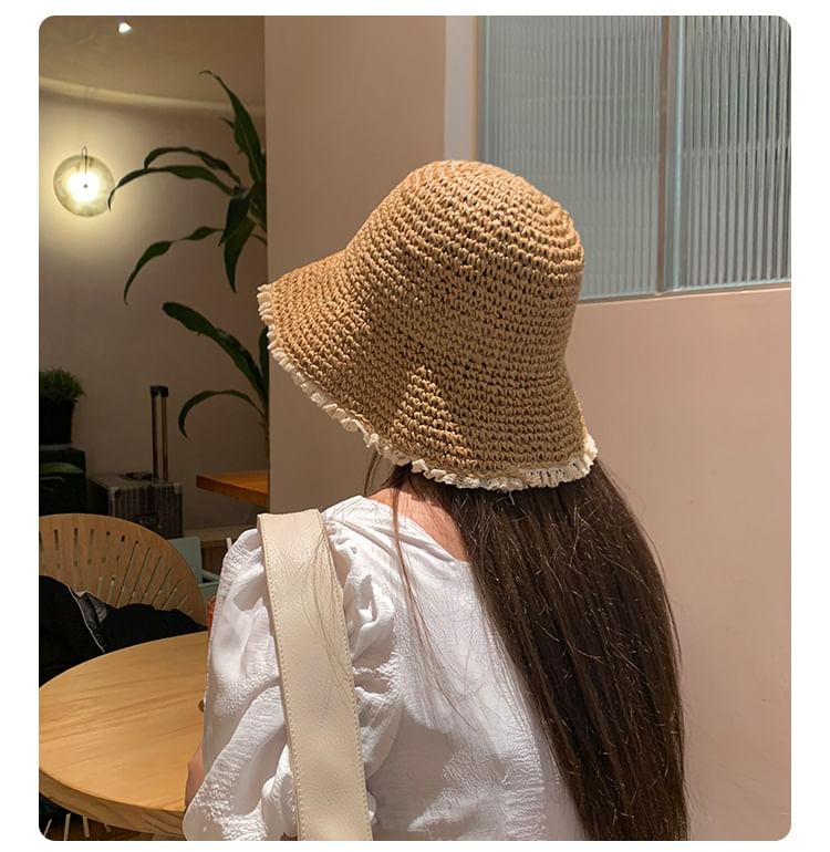 Straw Sun Lace Hat Trim