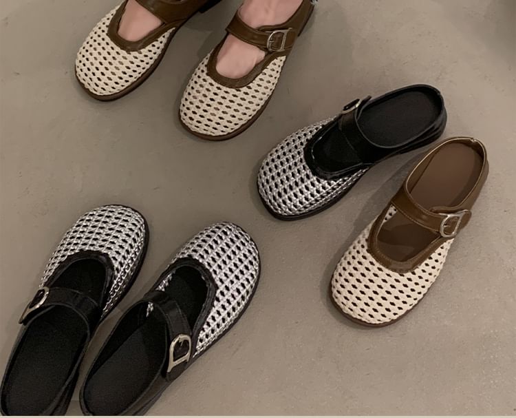 Buckled Panel Mules