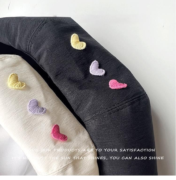 Beret Heart Hat Embroidered