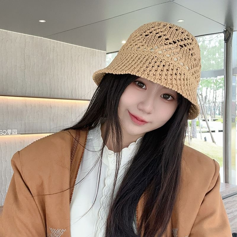 Cloche Straw Plain Hat