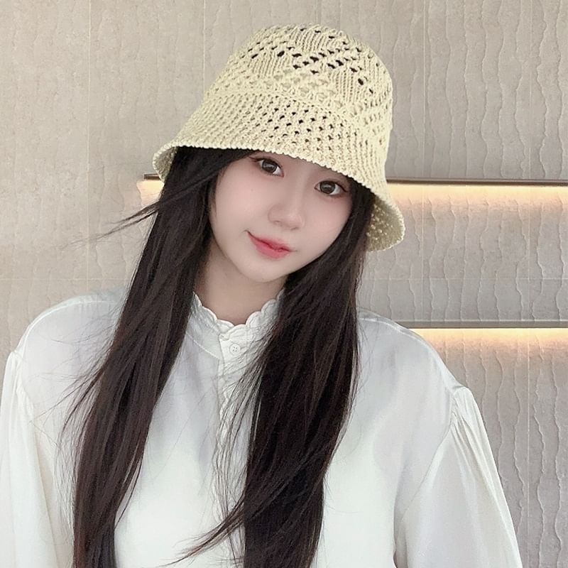 Cloche Straw Plain Hat