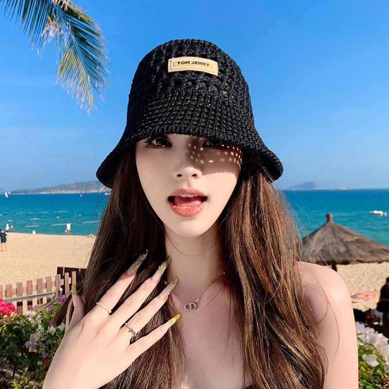 Hat Straw Plain Bucket