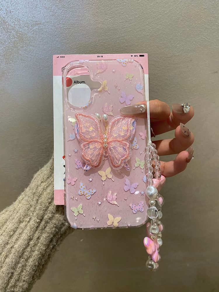 Phone Set Strap Butterfly Adhesive Decoration / Case