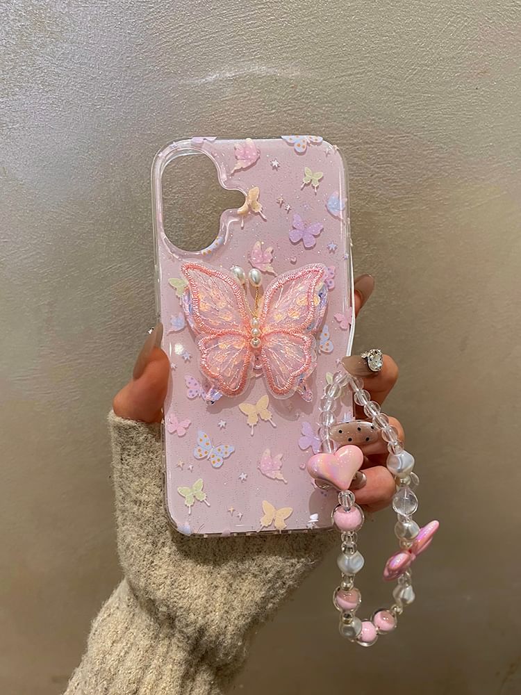 Phone Set Strap Butterfly Adhesive Decoration / Case