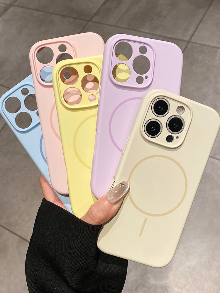 Plain (Compatible MagSafe) Magnetic with Case Phone