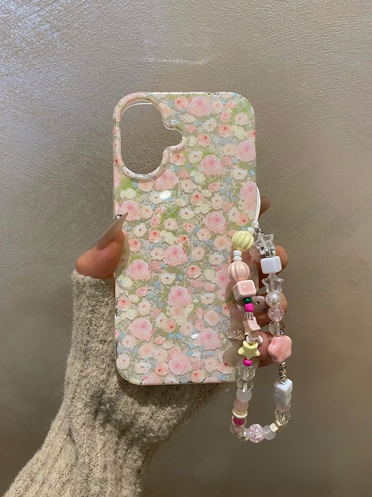 Phone Strap / Floral Set Case