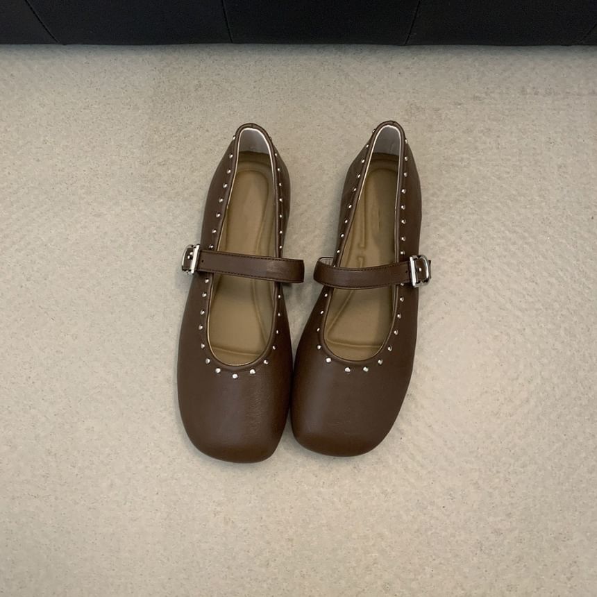 Mary Shoes Studded Jane Plain