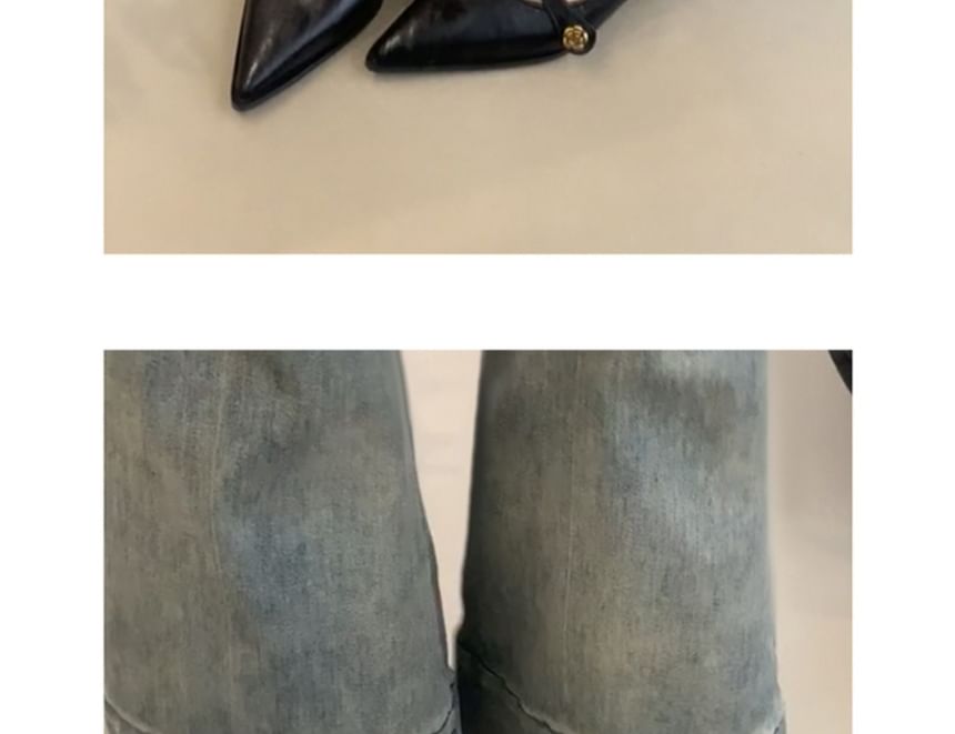 Jane Pointed Pumps Mary Low Heel