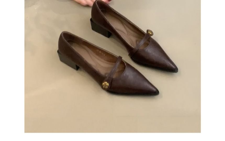 Jane Pointed Pumps Mary Low Heel