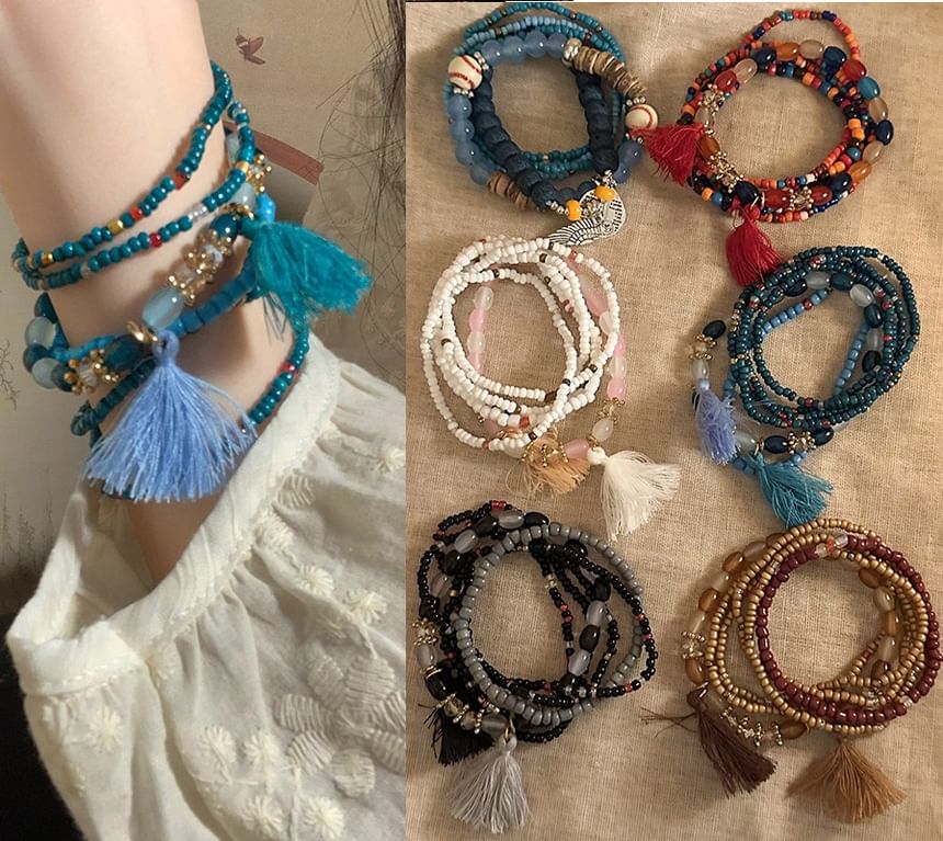 Tassel Designs) (Various Bead Bracelet