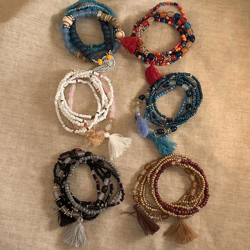 Tassel Designs) (Various Bead Bracelet