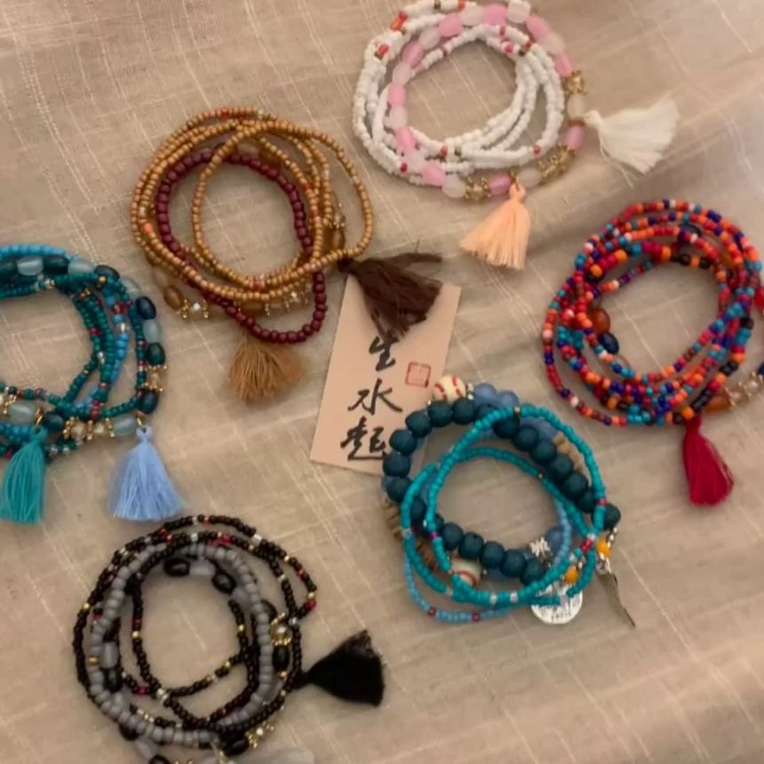 Tassel Designs) (Various Bead Bracelet