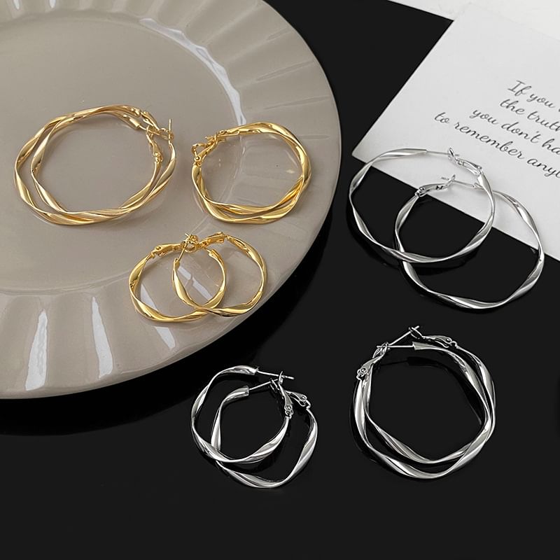 (Various Hoop Designs) Alloy Earring Twisted