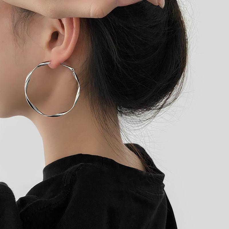 (Various Hoop Designs) Alloy Earring Twisted