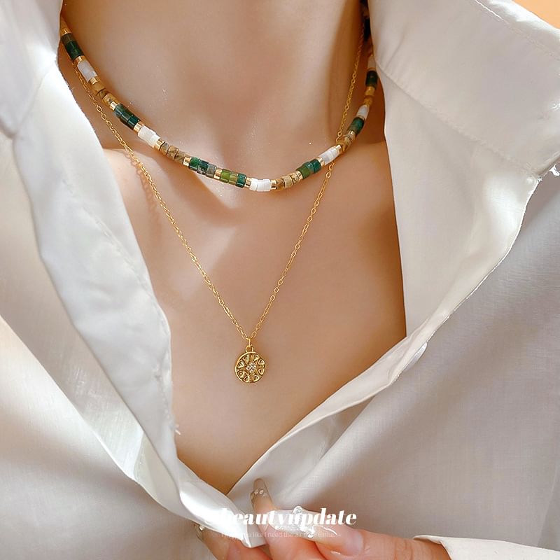 Faux Necklace Designs) Gemstone / Alloy (Various