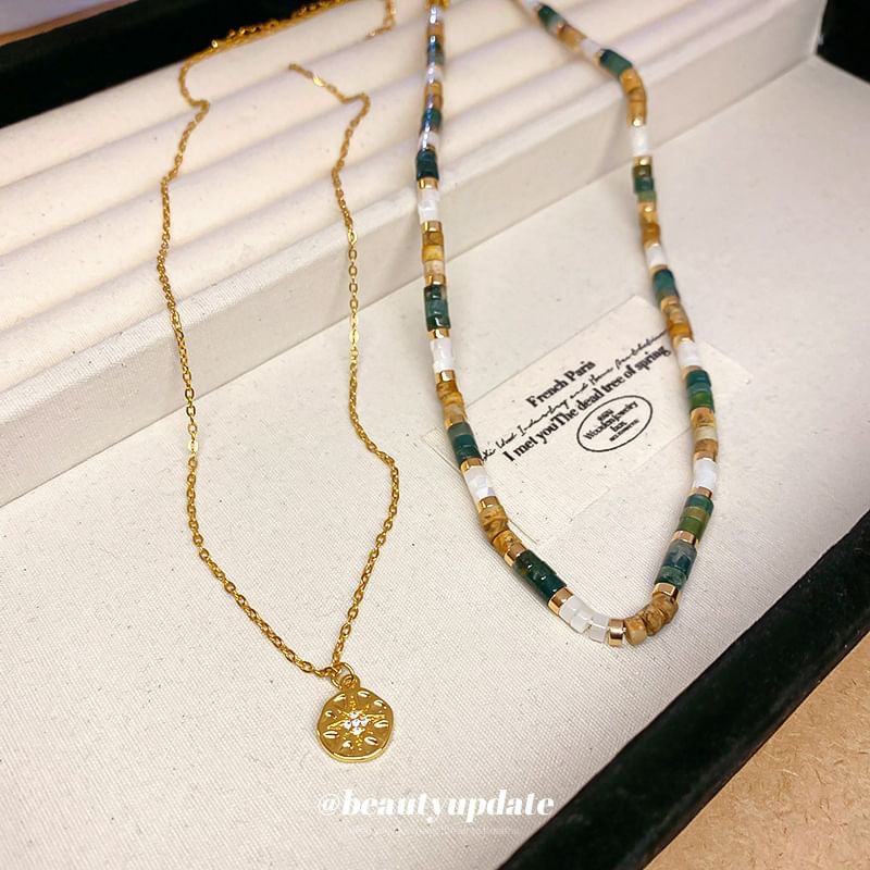 Faux Necklace Designs) Gemstone / Alloy (Various