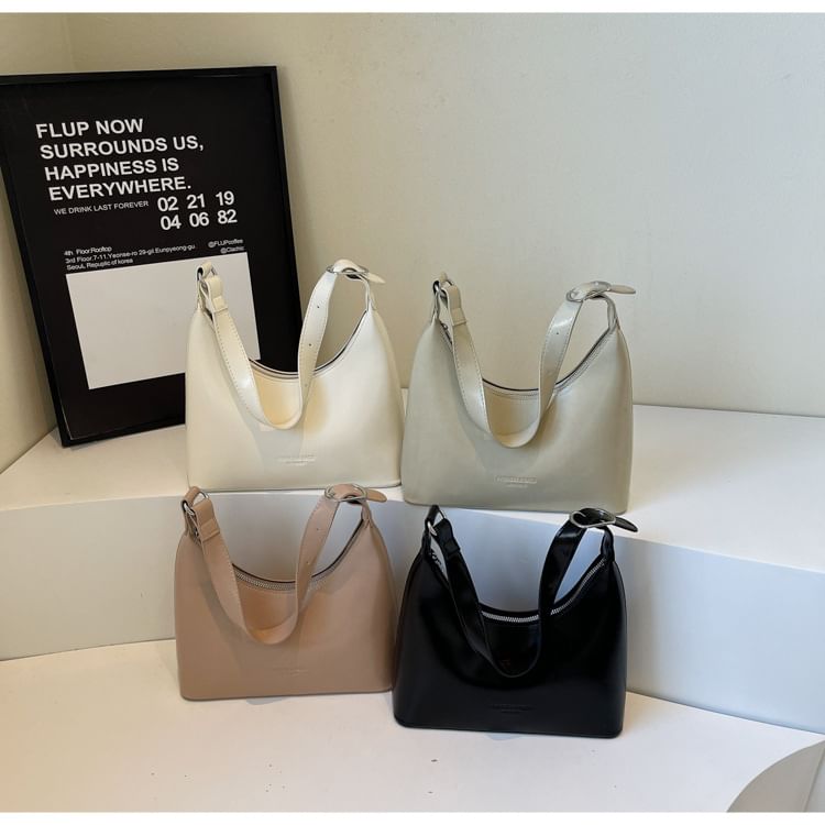 Shoulder Leather Lettering Bag Faux