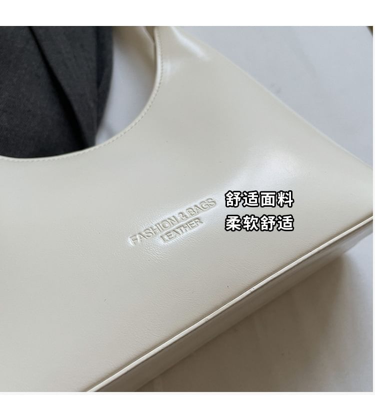 Shoulder Leather Lettering Bag Faux