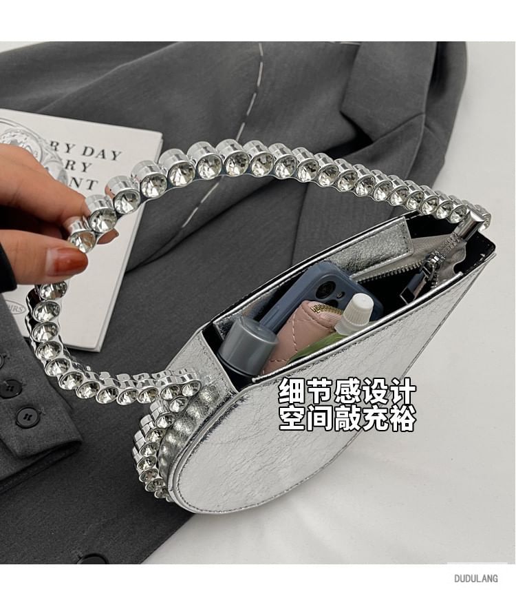 Velvet Heart Rhinestone Bag Hand