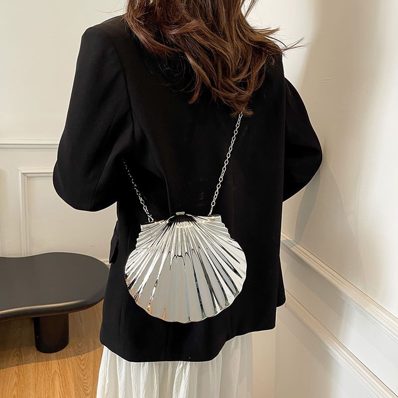 Strap Evening Bag Chain Shell