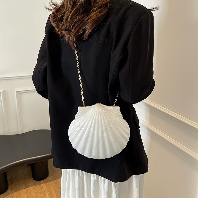 Strap Evening Bag Chain Shell