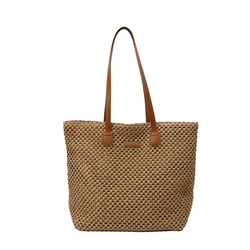 Perforated Straw Bag Tote