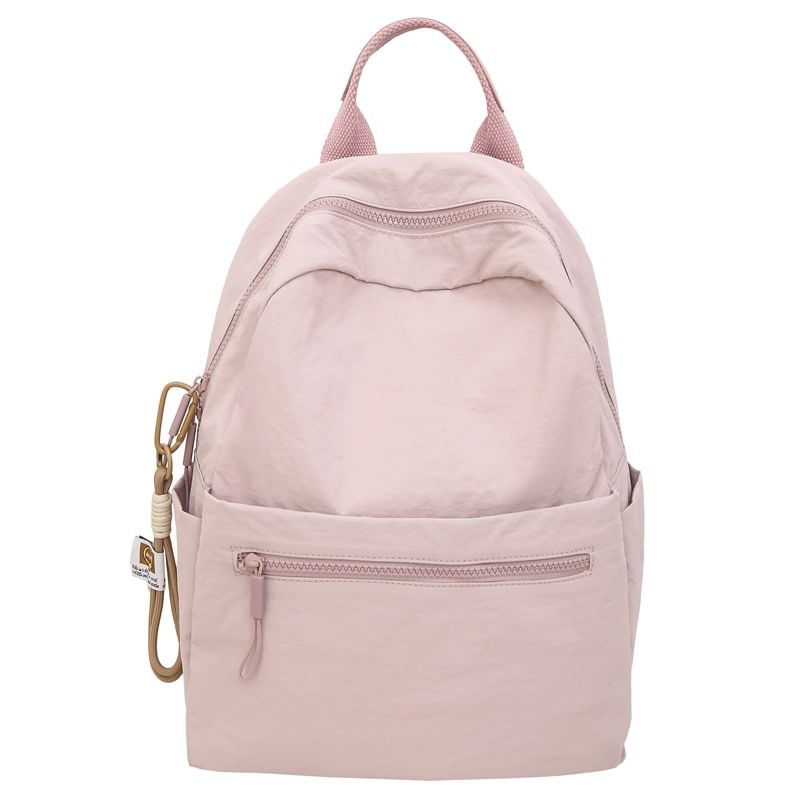Backpack Bag Plain Set: Laptop Charm + Nylon