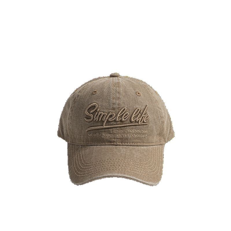 Washed Cap Letter Embroidered