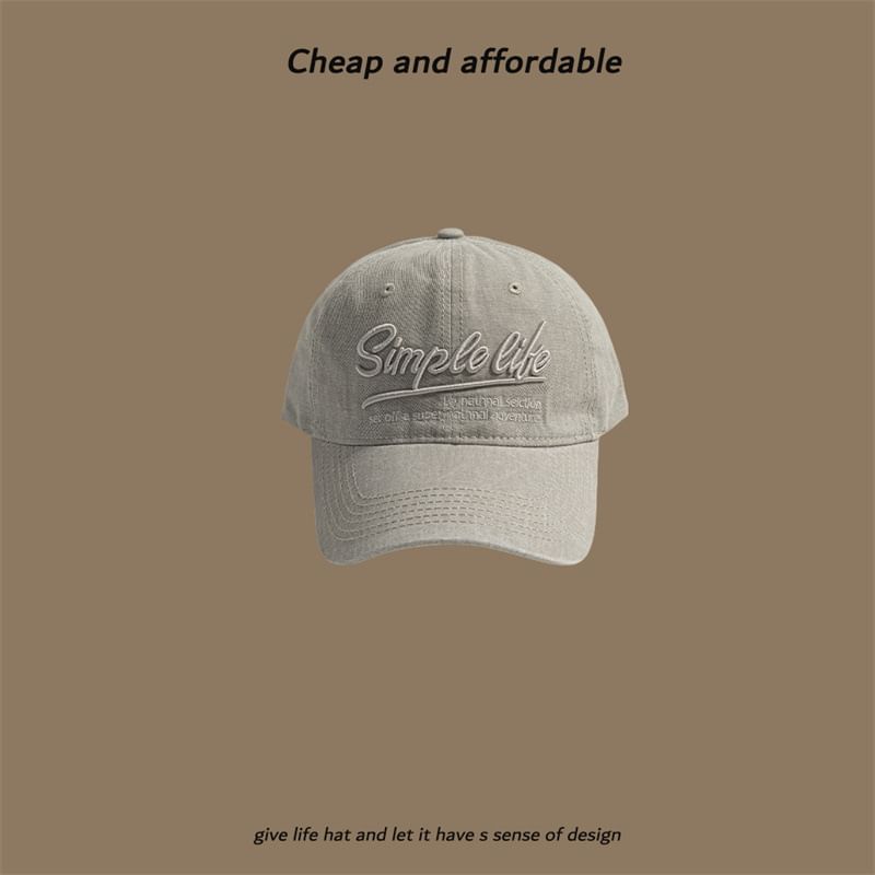 Washed Cap Letter Embroidered